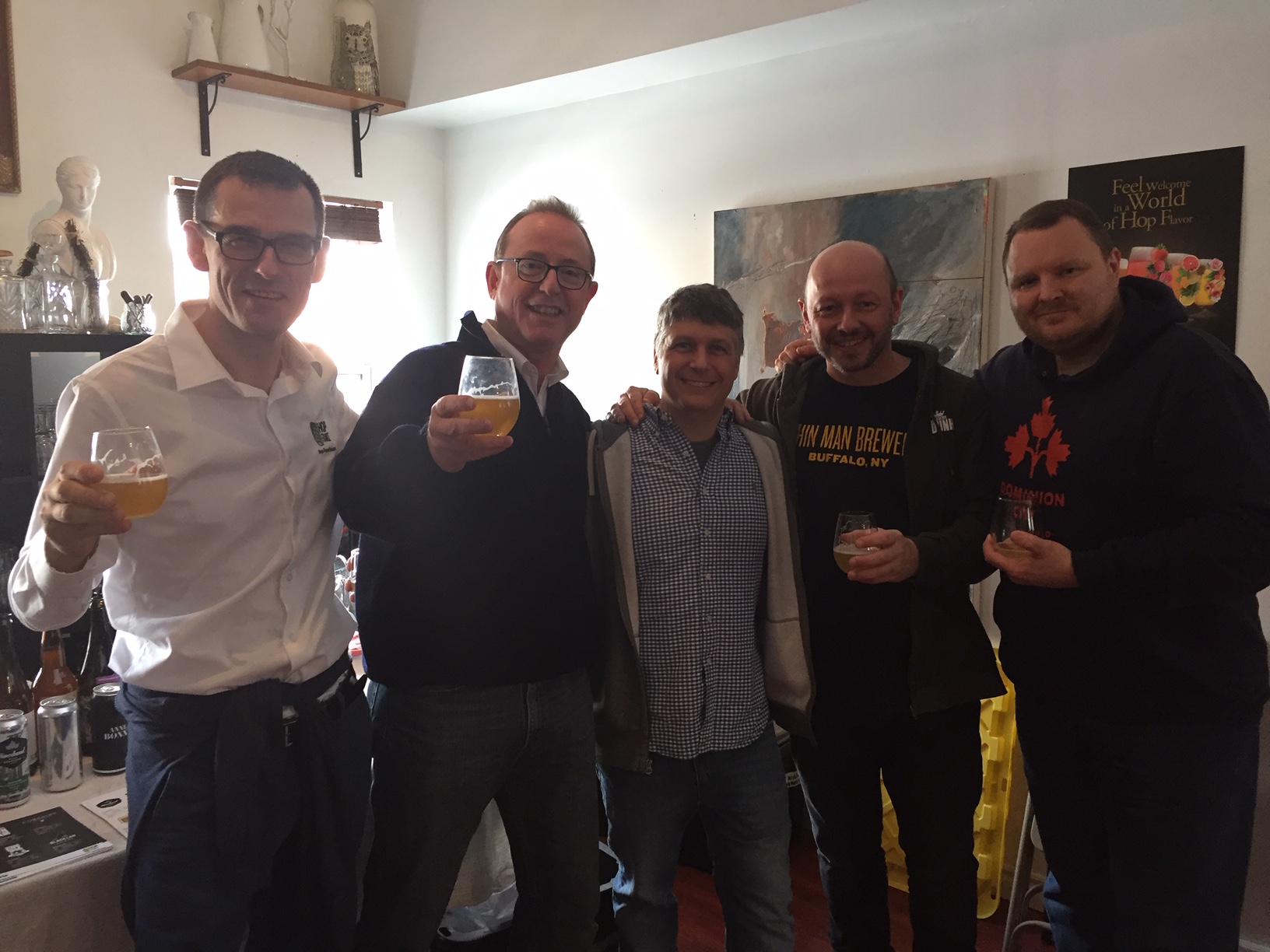 Francis HEITZ, Antoine WUCHNER, David CARRIERE, Eloi DEIT (Brasserie DUNHAM), Jeff McCAULEY (David Carrière Associes)